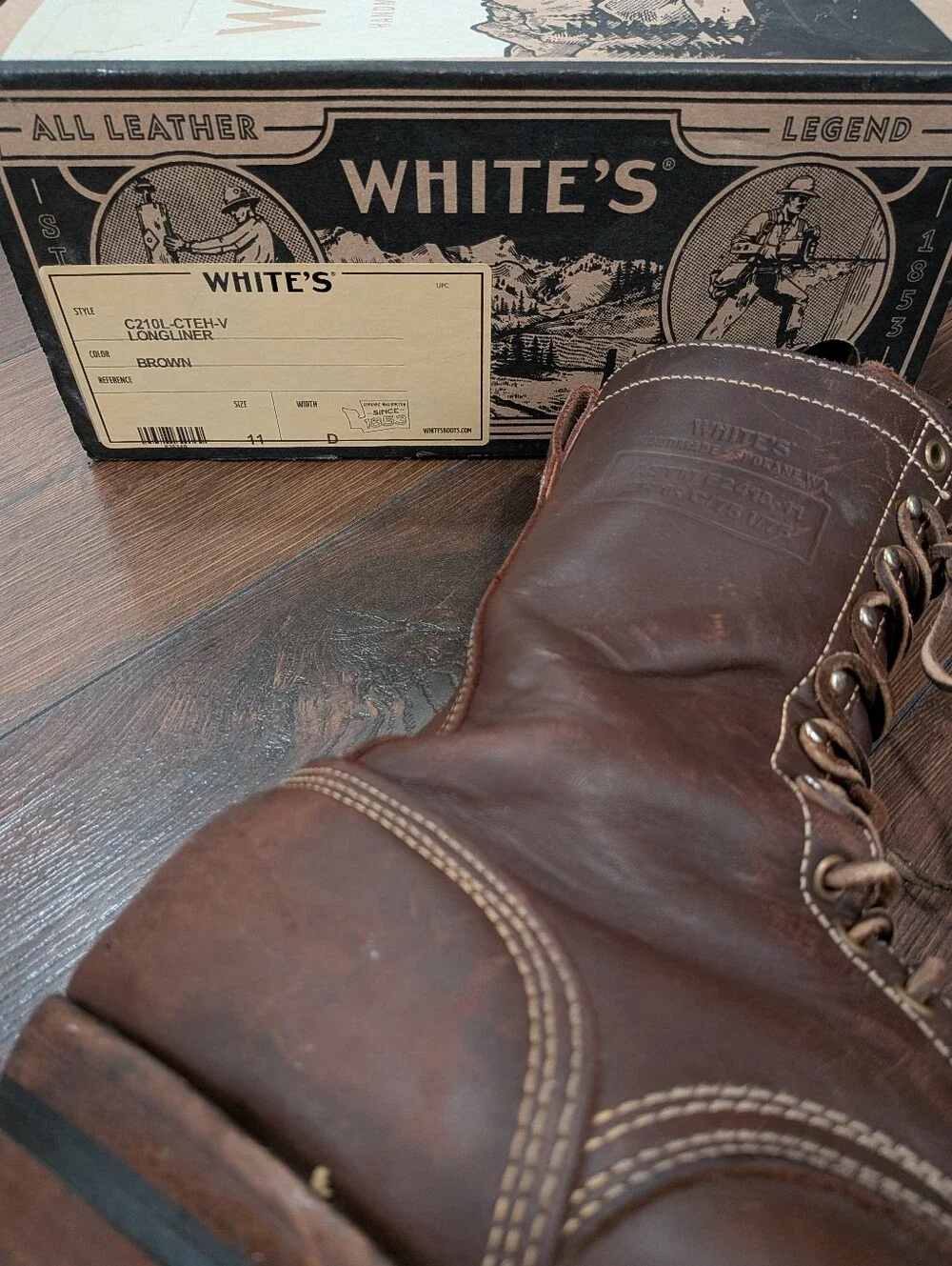 White’s Longliner heavy-duty work boots men’s size 11 D.